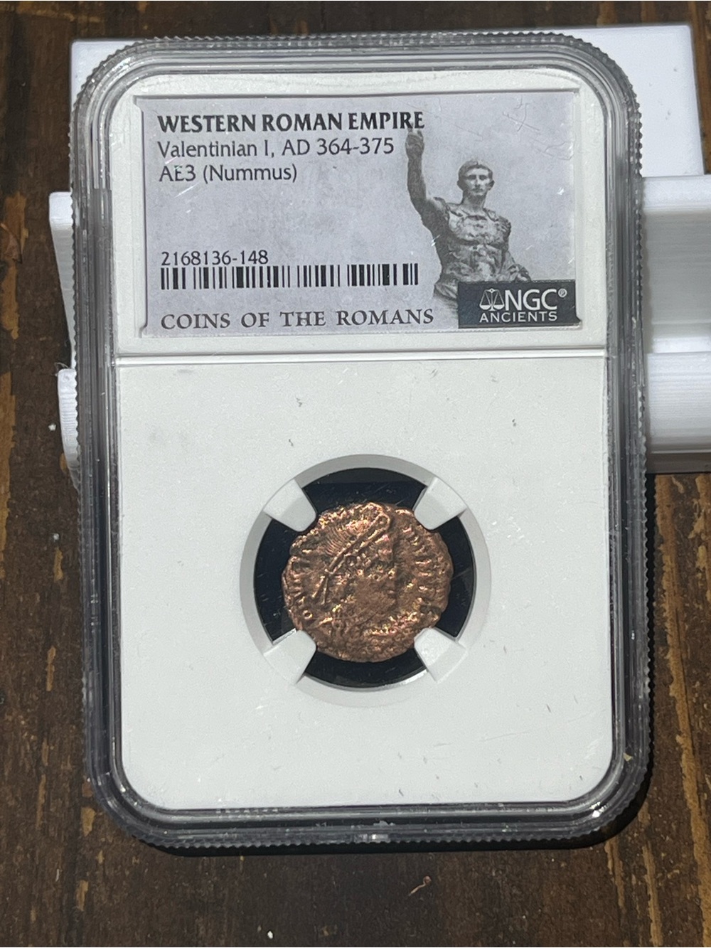 Western Roman Empire Valentinian I Bronze Coin - Copper Tone